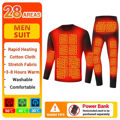 Heated Thermal Underwear Set – USB Electric (Unisex)