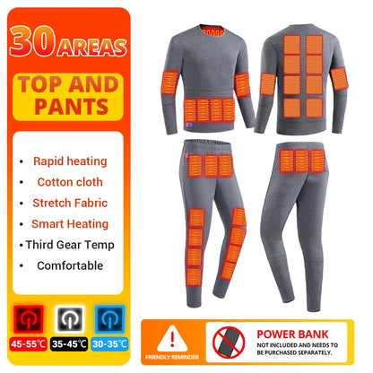 Heated Thermal Underwear Set – USB Electric (Unisex)