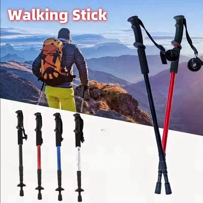 Ultralight Foldable Trekking Poles – Shock-Absorbing Hiking Staff