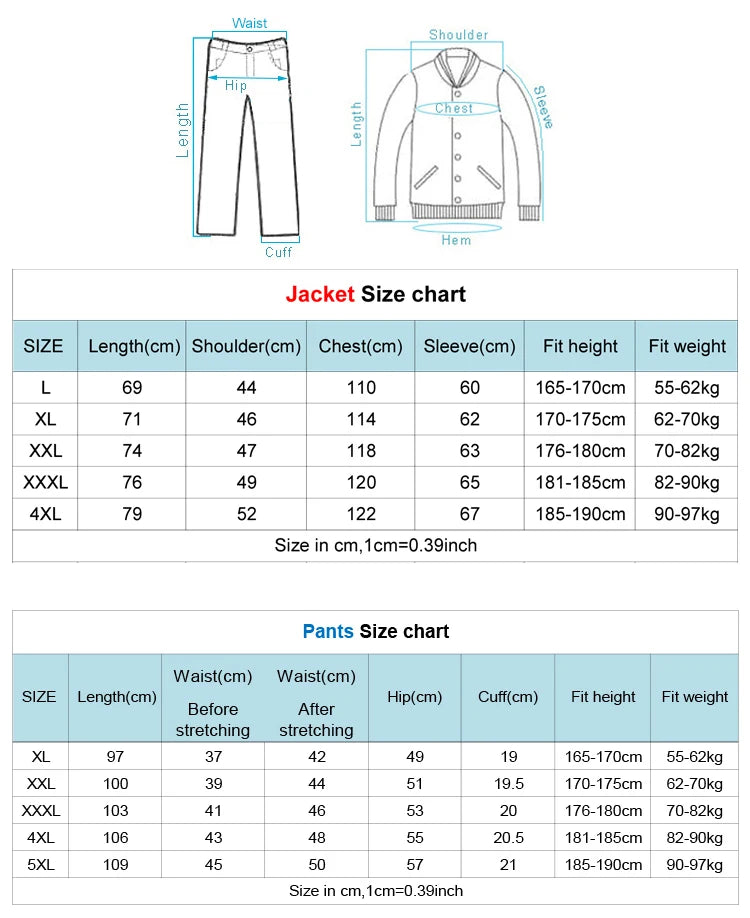 Men’s Waterproof Hiking Jacket & Pants Set
