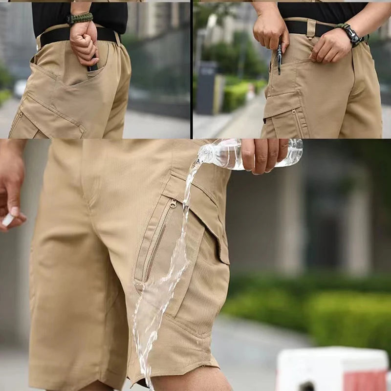 Men’s Waterproof Outdoor Cargo Shorts – Summer Lightweight