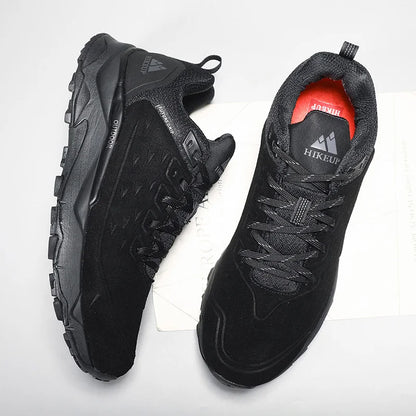 Men’s Waterproof Breathable Hiking Shoes – Non-Slip Leather