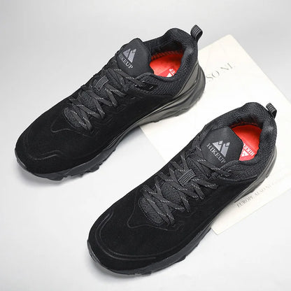 Men’s Waterproof Breathable Hiking Shoes – Non-Slip Leather